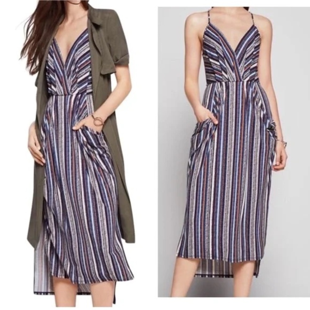 NWOT BCBGeneration Vibrant Striped Midi Dress Size Medium